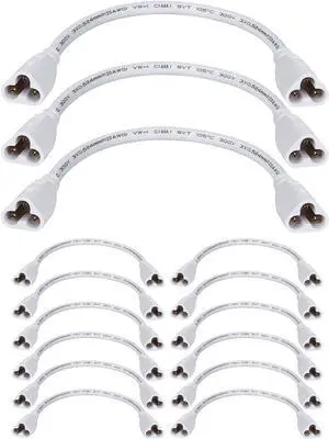 T5 T8 LED Tube Connector Adapter Cable Connector Cable Wire 8 inch Double Male to Male End Extension Cord for Integrated LED Fluorescent Tube Light Bulb Lamp Holder Socket(15-Pack 3Pin Male) T5 T8 LED Tube Connector Adapter Cable Connector Cable Wire 8 inch Double Male to Male End Extension Cord for Integrated LED Fluorescent Tube Light Bulb Lamp Holder Socket(15-Pack 3Pin Male)