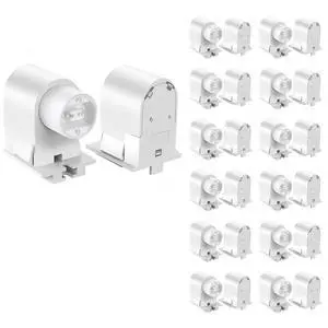 R17D/HO Socket, (12-Pairs) T8 R17D Lamp Holder with Flexible Wing, 800Ma-1500Ma, UL Tombstone Lampholder for LED Fluorescent Tube Replacements, HO Base Connector for Programmed Start Ballasts R17D/HO Socket, (12-Pairs) T8 R17D Lamp Holder with Flexible Wing, 800Ma-1500Ma, UL Tombstone Lampholder for LED Fluorescent Tube Replacements, HO Base Connector for Programmed Start Ballasts
