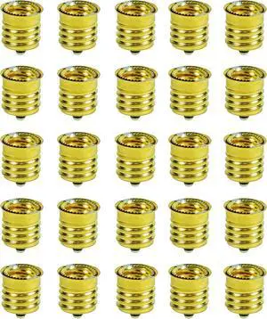 (Pack of 25) Intermediate Base (E17) to Candelabra Base (E12) Socket Reducer Adapter (Pack of 25) Intermediate Base (E17) to Candelabra Base (E12) Socket Reducer Adapter