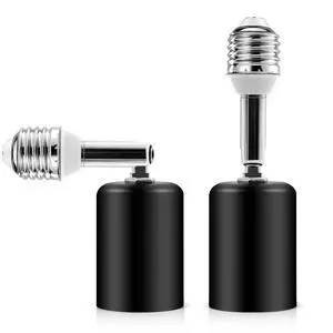 E26 Light Socket Extender - Metal Housing & Ceramic Socket, 360 Rotate, 90 Adjustable, 150W@110V, Heat-Resistant, Rock-Black Color, Perfect for Lamps, Fans, Light Bulb Cameras (2) E26 Light Socket Extender - Metal Housing & Ceramic Socket, 360 Rotate, 90 Adjustable, 150W@110V, Heat-Resistant, Rock-Black Color, Perfect for Lamps, Fans, Light Bulb Cameras (2)