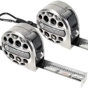 2 Pcs 7.5M/25FT Stainless Steel Measuring Tape, Retractable Metric Ruler Self-Lock Hollow Design Tape Measure, Double Side Scale Measurement Tapes Anti-Fall Titanium Tape Measure for Woodworking 2 Pcs 7.5M/25FT Stainless Steel Measuring Tape, Retractable Metric Ruler Self-Lock Hollow Design Tape Measure, Double Side Scale Measurement Tapes Anti-Fall Titanium Tape Measure for Woodworking