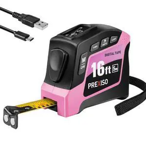 2-in-1 Digital Tape Measure - 16Ft Pink Digital Measuring Tape Rechargeable, Ft/Ft+in/in/M/CM/MM Unit - Metric & Inches Retractable Electronic Tape Measure Auto Lock, Pythagorean, Area, Volume 2-in-1 Digital Tape Measure - 16Ft Pink Digital Measuring Tape Rechargeable, Ft/Ft+in/in/M/CM/MM Unit - Metric & Inches Retractable Electronic Tape Measure Auto Lock, Pythagorean, Area, Volume