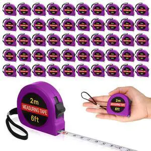 50 Pcs Small Tape Measure Bulk 6 Ft 2M Mini Measuring Retractable Metric Tape Measure and Inch, Portable Easy to Read Measurement for Adults Prizes Construction Tool Party Favors(Purple) 50 Pcs Small Tape Measure Bulk 6 Ft 2M Mini Measuring Retractable Metric Tape Measure and Inch, Portable Easy to Read Measurement for Adults Prizes Construction Tool Party Favors(Purple)