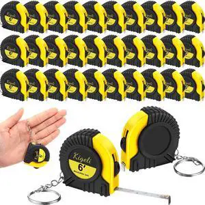 50 Pcs 6ft/2 Meter Mini Measuring Tape Keychains Small Measure Keychain Bulk Set Functional Mini Retractable Measuring Tape Keychains with Slide Lock for Engineer Crafter(Classic,Yellow) 50 Pcs 6ft/2 Meter Mini Measuring Tape Keychains Small Measure Keychain Bulk Set Functional Mini Retractable Measuring Tape Keychains with Slide Lock for Engineer Crafter(Classic,Yellow)