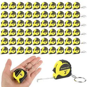 60 Pcs Mini Measuring Tape Keychains 3 Ft Small Tape Measure Inch Metric Scale Bulk with Lock Steel Easy Read Pocket for Party Favors Birthday Daily UseYellow 60 Pcs Mini Measuring Tape Keychains 3 Ft Small Tape Measure Inch Metric Scale Bulk with Lock Steel Easy Read Pocket for Party Favors Birthday Daily UseYellow