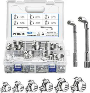 T-bolt Hose Clamps, 28pcs 6 Size Heavy Duty Radiator Hose Clamps Assortment Kit-Size Range 17-35mm, 304 Stainless Steel Pipe Tube Clamps for Automotive Fuel Lines Radiator Hoses Turbo Intake T-bolt Hose Clamps, 28pcs 6 Size Heavy Duty Radiator Hose Clamps Assortment Kit-Size Range 17-35mm, 304 Stainless Steel Pipe Tube Clamps for Automotive Fuel Lines Radiator Hoses Turbo Intake