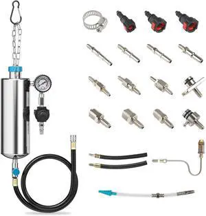 Fuel Injector Cleaner Tool Kit,C80 Disassembly-Free Automotive Fuel Injector Cleaner Machine,1000ML 150PSI Fuel Injection Systems Cleaning Tools with Various Adapters for Gasoline Injectors Fuel Injector Cleaner Tool Kit,C80 Disassembly-Free Automotive Fuel Injector Cleaner Machine,1000ML 150PSI Fuel Injection Systems Cleaning Tools with Various Adapters for Gasoline Injectors