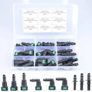 24PCS Assorted Fuel Line Quick Connector Kit, SAE 7.89mm & 9.49mm & 9.89mm to 8mm 24PCS Assorted Fuel Line Quick Connector Kit, SAE 7.89mm & 9.49mm & 9.89mm to 8mm
