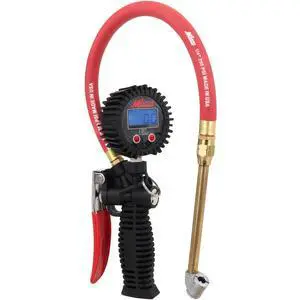 S-576D Pro Digital Tire Inflator with Pressure Gauge, 15" Hose Classic Dual Head Chuck, Easy to Read 0.1 Display, Assembled in USA 255 PSI S-576D Pro Digital Tire Inflator with Pressure Gauge, 15" Hose Classic Dual Head Chuck, Easy to Read 0.1 Display, Assembled in USA 255 PSI