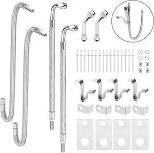 Dually Valve Stem Extenders Kit, Stainless Steel Braided Valve Stem Extension fits 16" to 19-1/2" Dual Wheels Tire Valve Extension for Most Cars Motorhome RVs Trailers Trucks Dually Valve Stem Extenders Kit, Stainless Steel Braided Valve Stem Extension fits 16" to 19-1/2" Dual Wheels Tire Valve Extension for Most Cars Motorhome RVs Trailers Trucks