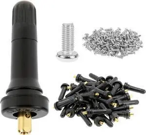 17-20008 Rubber Snap-in Tire Pressure Sensor Valve Stems, 100 Pcs General Tire Valve Caps, Rubber Valves 17-20008 Rubber Snap-in Tire Pressure Sensor Valve Stems, 100 Pcs General Tire Valve Caps, Rubber Valves