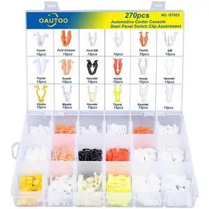 270pcs Automotive Center Console Radio DVD Dash Panel Switch Bezel Clips Assortment for Ford GM Chrysler Toyota Nissan Honda Hyundai Suzuki Mitsubishi 270pcs Automotive Center Console Radio DVD Dash Panel Switch Bezel Clips Assortment for Ford GM Chrysler Toyota Nissan Honda Hyundai Suzuki Mitsubishi