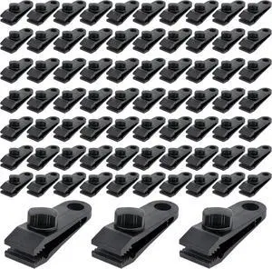 100 Pcs Tarp Clips Heavy Duty Lock Grip, Windproof Tarp Clips Awning Secure Clamps, Reuasble Outdoor Thumb Screw Tent Clip for Camping, Caravan Canopies, Car Covers, Swimming Pool Covers 100 Pcs Tarp Clips Heavy Duty Lock Grip, Windproof Tarp Clips Awning Secure Clamps, Reuasble Outdoor Thumb Screw Tent Clip for Camping, Caravan Canopies, Car Covers, Swimming Pool Covers