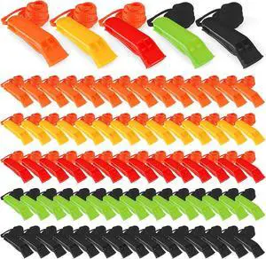 150 Pieces Emergency Whistles with Lanyard Safety Whistles Survival Whistle Loud Blast for Safety Camping Hiking Boating Hunting Survival Rescue Signaling 150 Pieces Emergency Whistles with Lanyard Safety Whistles Survival Whistle Loud Blast for Safety Camping Hiking Boating Hunting Survival Rescue Signaling