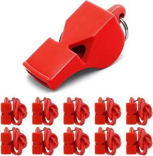 Emergency Whistles with Lanyard Red Safety Whistle for Lifeguard Outdoor Emergency Camping Hiking Boating Loud Signaling Whistles Emergency Whistles with Lanyard Red Safety Whistle for Lifeguard Outdoor Emergency Camping Hiking Boating Loud Signaling Whistles