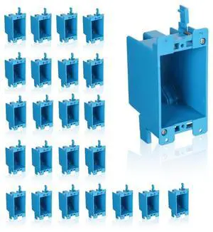 24 Pack 1-Gang Old Work Retrofit Electrical Box, 14 Cu. in. PVC Junction Box, for Wall Switch/Outlet Installation, Easy Mounting for Construction and Renovation 24 Pack 1-Gang Old Work Retrofit Electrical Box, 14 Cu. in. PVC Junction Box, for Wall Switch/Outlet Installation, Easy Mounting for Construction and Renovation