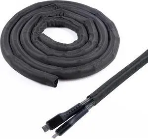 Black Split Braided Cable Management Sleeves 1/2inch -30Feet Black Split Braided Cable Management Sleeves 1/2inch -30Feet