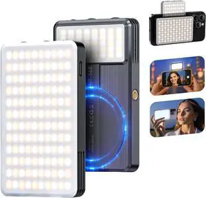 Magnet Phone Light, 160 LED Dual Side Selfie Light Compatible with iPhone Magsafe, 3 Lighting Adjustment Modes, Selfie Lights for iPhone/iPad/Camera/Photography/TikTok/Vlog/Video/Zoom Calls Magnet Phone Light, 160 LED Dual Side Selfie Light Compatible with iPhone Magsafe, 3 Lighting Adjustment Modes, Selfie Lights for iPhone/iPad/Camera/Photography/TikTok/Vlog/Video/Zoom Calls