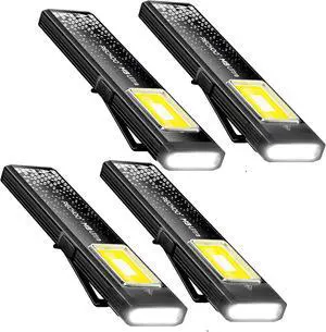 Rechargeable Flashlights High Lumens 4Pack, Magnetic EDC Flashlight with Clip, 8 Modes Powerful Pocket LED Flashlight, Waterproof Portable Flat Flashlights for Home Camping Emergency Rechargeable Flashlights High Lumens 4Pack, Magnetic EDC Flashlight with Clip, 8 Modes Powerful Pocket LED Flashlight, Waterproof Portable Flat Flashlights for Home Camping Emergency