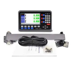 Digital Readout 2 Axis 3 Axis DRO Display Linear Scale 100~1000mm Precision 5um for Bridgeport/Knee Milling Lathe EDM Mill Machine (3 Axis DRO-LCD) Digital Readout 2 Axis 3 Axis DRO Display Linear Scale 100~1000mm Precision 5um for Bridgeport/Knee Milling Lathe EDM Mill Machine (3 Axis DRO-LCD)