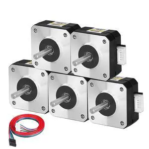 5Pack Nema 17 Stepper Motor 42x21mm 0.13Nm (18.41oz·in) 1.0A 3.5 5Pack Nema 17 Stepper Motor 42x21mm 0.13Nm (18.41oz·in) 1.0A 3.5