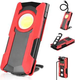 Rechargeable LED Work Light, 40W 2000LM Magnetic Work Light Battery Powered Portable Flood Light with Gooseneck Flashlight for Car Repairing, Camping, Inspection Rechargeable LED Work Light, 40W 2000LM Magnetic Work Light Battery Powered Portable Flood Light with Gooseneck Flashlight for Car Repairing, Camping, Inspection