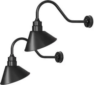 10" Outdoor Gooseneck Barn Sign Lights with Extended Arms, 2-Pack 10" Outdoor Gooseneck Barn Sign Lights with Extended Arms, 2-Pack