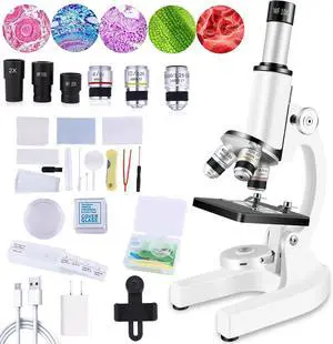 Microscope for Kids & Adults,40X-2000X Magnification Microscope for Kids 8-12, with LED Fill Light & Phone Holder, Great for School Labs and Home Schooling Microscope for Kids & Adults,40X-2000X Magnification Microscope for Kids 8-12, with LED Fill Light & Phone Holder, Great for School Labs and Home Schooling