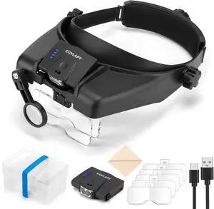 1X-14X Magnifying Glasses for Close Work, with 2 Lights 1X-14X Magnifying Glasses for Close Work, with 2 Lights
