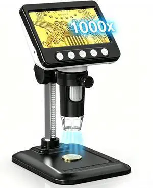 Coin Microscope, 4.3" LCD USB Digital 1000X 1080P Coin Magnifier Coin Microscope, 4.3" LCD USB Digital 1000X 1080P Coin Magnifier