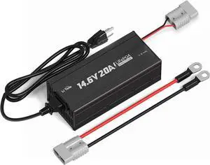 LiTime 12V 20A Lithium Battery Charger, 14.6V Output AC-DC, 0V Activation LiTime 12V 20A Lithium Battery Charger, 14.6V Output AC-DC, 0V Activation