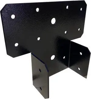4Set(8pcs) Black T-Shaped Post to Beam Connector Roof Tie Bracket, Adjustable Cap , Steel Truss Header Hanger Support for Carports, Pavilions, Terraces (4X4) 4Set(8pcs) Black T-Shaped Post to Beam Connector Roof Tie Bracket, Adjustable Cap , Steel Truss Header Hanger Support for Carports, Pavilions, Terraces (4X4)