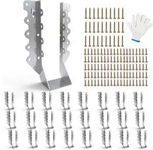 25 pcs 2x8 Joist Hangers with Screws, Galvanized Face Mount Hurricane Tie 25 pcs 2x8 Joist Hangers with Screws, Galvanized Face Mount Hurricane Tie