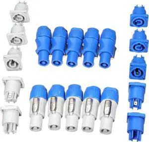 10 Set Neutrik PowerCON Type A NAC3FCA+NAC3MPA-1 Chassis Plug Panel Adapter 10 Set Neutrik PowerCON Type A NAC3FCA+NAC3MPA-1 Chassis Plug Panel Adapter