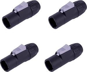 IP65 PowerCon True Outdoor Waterproof Power Connector 20A 250V Black Heavy Duty Reliable Electrical Connection for DJ Equipment Stage Lighting Sound Systems (SAC3MX_4PCS_Black) IP65 PowerCon True Outdoor Waterproof Power Connector 20A 250V Black Heavy Duty Reliable Electrical Connection for DJ Equipment Stage Lighting Sound Systems (SAC3MX_4PCS_Black)
