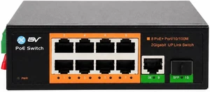 -Tech 8-Port Industrial DIN Rail PoE+ Switch, Gigabit & SFP Uplinks, 120W -Tech 8-Port Industrial DIN Rail PoE+ Switch, Gigabit & SFP Uplinks, 120W