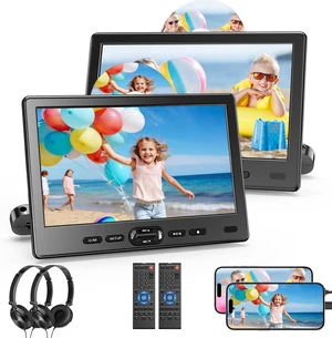 10.6" Car DVD Player - Slot-in Auto-Loading Dual Portable DVD Player for Car with HDMI Input, Play Same/Different Movies, 1080P Sync Screen, Region Free, USB, AV in/Out, 2 Headphones & Mounts 10.6" Car DVD Player - Slot-in Auto-Loading Dual Portable DVD Player for Car with HDMI Input, Play Same/Different Movies, 1080P Sync Screen, Region Free, USB, AV in/Out, 2 Headphones & Mounts