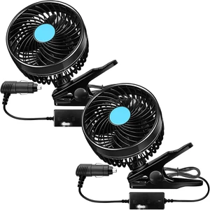 2 Pcs 6'' 12v Car Fan, 360 Degree Rotatable Seat Cooling Fan with Stepless Speed Regulation, Cigarette Lighter Plug for Car Window, Suv, Rv, Vehicles, Buses(Clip) 2 Pcs 6'' 12v Car Fan, 360 Degree Rotatable Seat Cooling Fan with Stepless Speed Regulation, Cigarette Lighter Plug for Car Window, Suv, Rv, Vehicles, Buses(Clip)