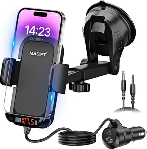 3-in-1 Bluetooth FM Transmitter Car Adapter with PD 48W Fast Charging 3-in-1 Bluetooth FM Transmitter Car Adapter with PD 48W Fast Charging