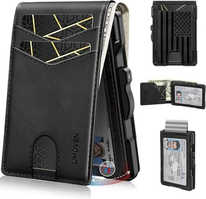 Minimalist RFID-Blocking Slim Leather Wallet for Men with Card Holder & Cash Slot Minimalist RFID-Blocking Slim Leather Wallet for Men with Card Holder & Cash Slot