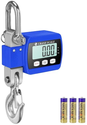 1100lb Digital Hanging Crane Scale with Hooks, Aluminum 1100lb Digital Hanging Crane Scale with Hooks, Aluminum