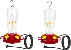 Heated Hummingbird Feeder for Outdoor Winter, 2-Pack Heated Hummingbird Feeder for Outdoor Winter, 2-Pack