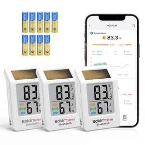 Bluetooth Thermometer Hygrometer, 3-Pack Indoor Room Humidity Meter Bluetooth Thermometer Hygrometer, 3-Pack Indoor Room Humidity Meter