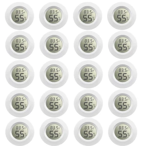 20-Pack Mini Digital Hygrometer Thermometer with LCD, White 20-Pack Mini Digital Hygrometer Thermometer with LCD, White