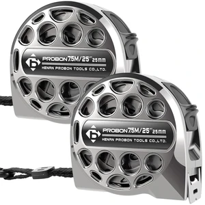 2-Pack 25FT Stainless Steel Tape Measure with Double-Sided Scale, Anti-Corrosion Retractable Ruler 2-Pack 25FT Stainless Steel Tape Measure with Double-Sided Scale, Anti-Corrosion Retractable Ruler