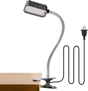 2000 Lumen Clamp-On Sewing Machine Light with Metal Clamp Base, 98-inch Cord, Silver 2000 Lumen Clamp-On Sewing Machine Light with Metal Clamp Base, 98-inch Cord, Silver