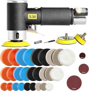 1/2/3-Inch Mini Pneumatic Random Orbital Air Sander Kit 1/2/3-Inch Mini Pneumatic Random Orbital Air Sander Kit