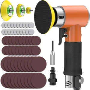 1/2/3-Inch Mini Random Orbital Air Sander for Auto Body, Metal & Woodworking with 60 Sandpapers 1/2/3-Inch Mini Random Orbital Air Sander for Auto Body, Metal & Woodworking with 60 Sandpapers