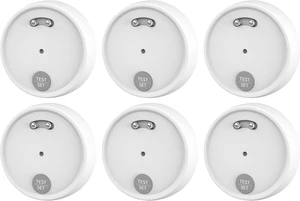 6-Pack Water Leak Detector with Dual Probe Sensor & 100dB Alarm, IP66 6-Pack Water Leak Detector with Dual Probe Sensor & 100dB Alarm, IP66