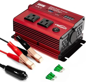 500W Car Power Inverter, 12V DC to 110V AC, with USB & Type-C 3.0A Fast Charging, Cigarette Lighter Adapter 500W Car Power Inverter, 12V DC to 110V AC, with USB & Type-C 3.0A Fast Charging, Cigarette Lighter Adapter